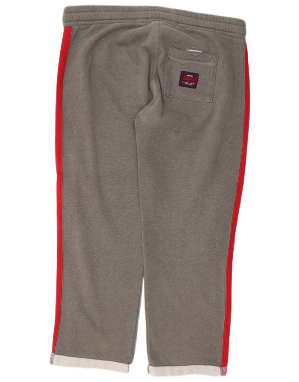 SUPERDRY Mens Graphic Tracksuit Trousers XL Grey Colourblock