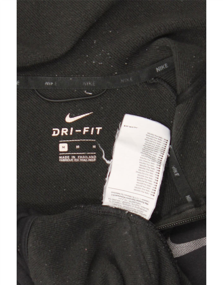 Мужской свитер с капюшоном на молнии Nike Dri Fit, средний черный, полиэстер