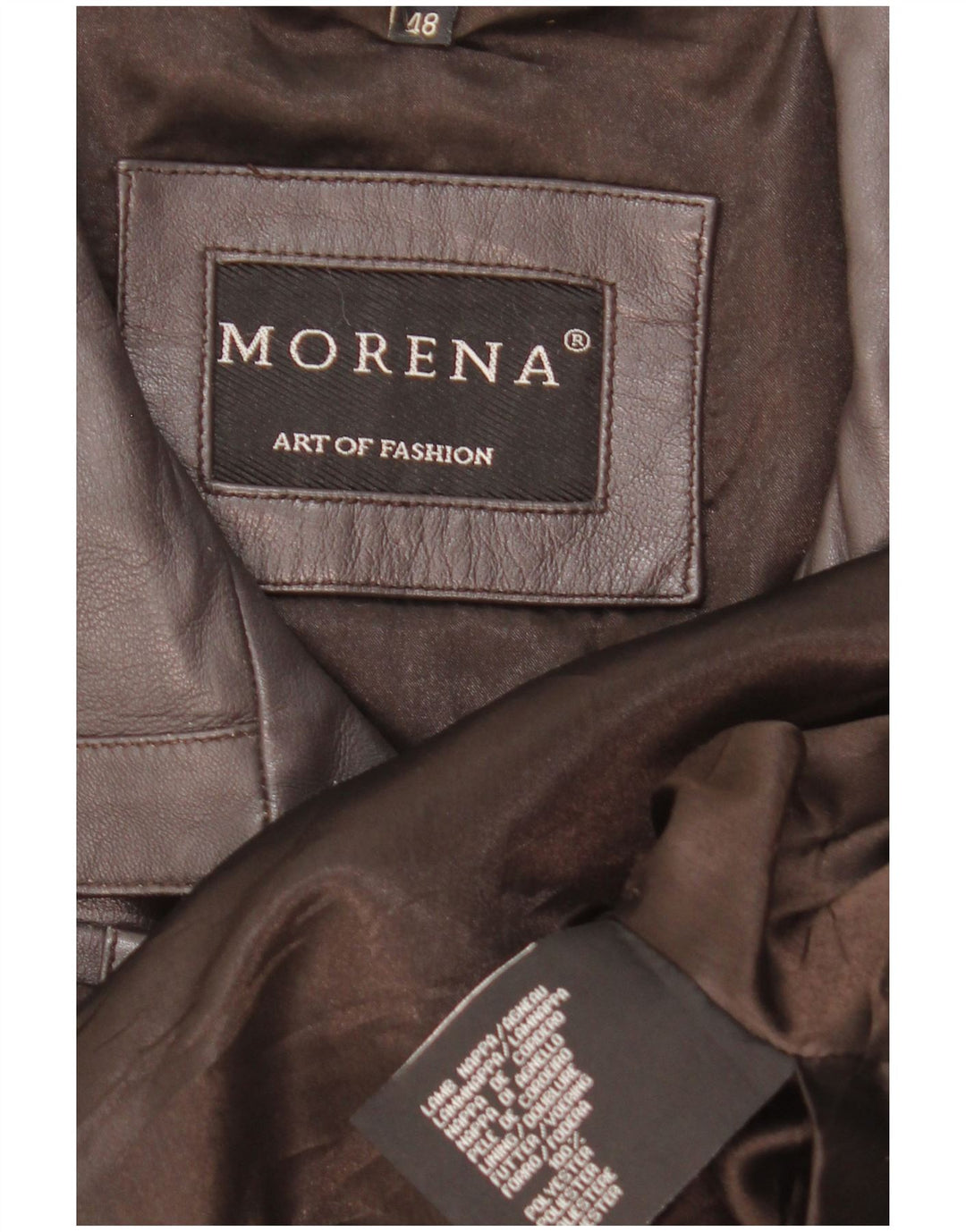 Женская кожаная куртка Morena EU 48 2XL Коричневая кожа