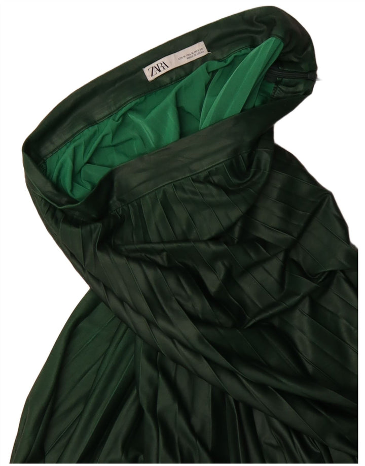 Женская плиссированная юбка Zara Medium W28 Зеленая