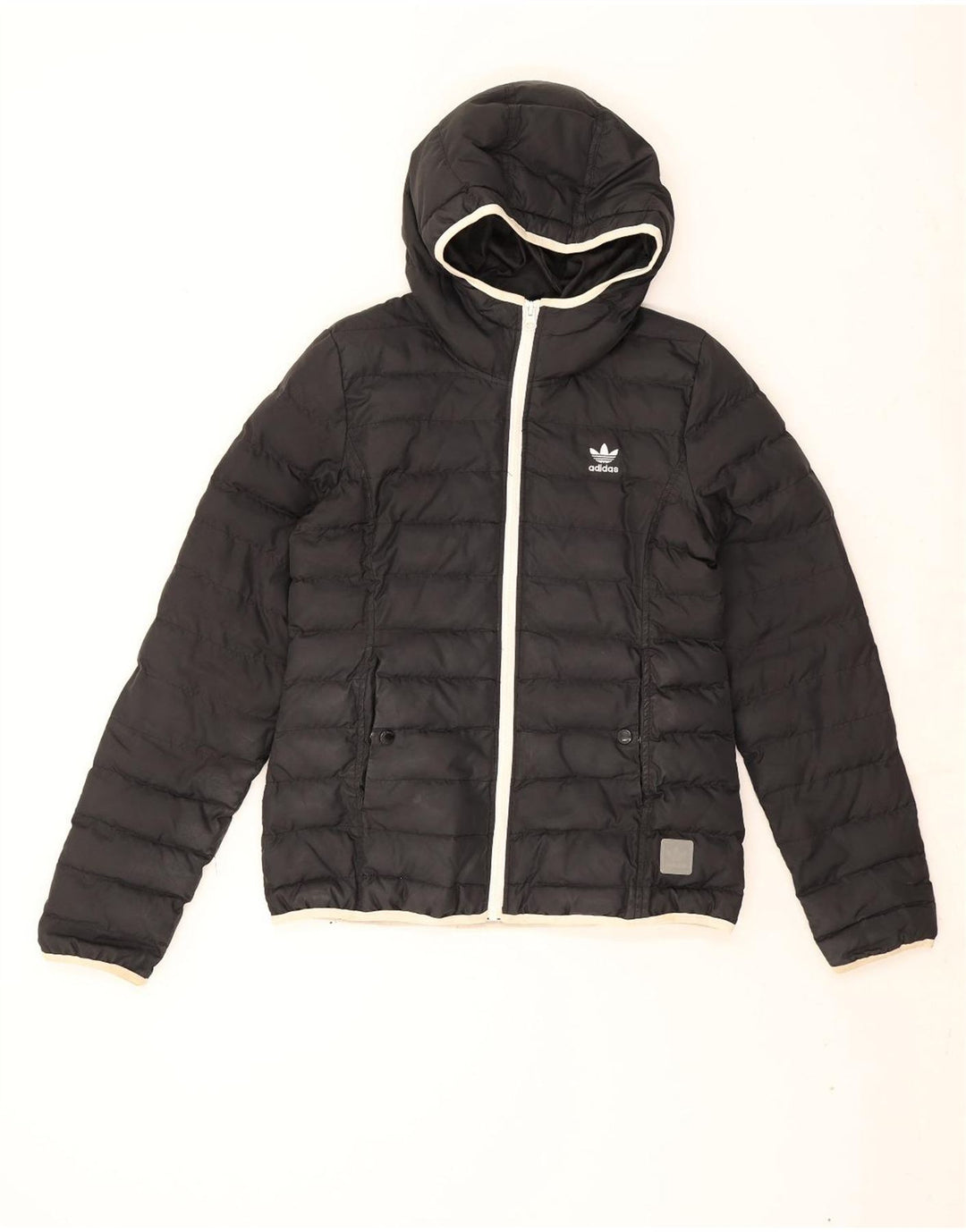 Женская утепленная куртка Adidas UK 14, средний черный полиэстер