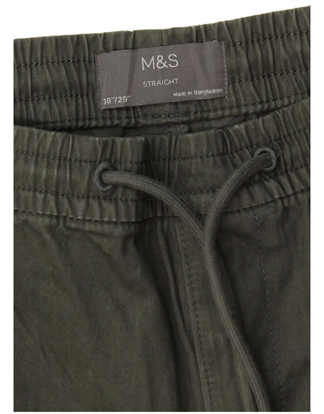 Мужские прямые брюки-чиносы Marks & Spencer W38 L29 зеленые