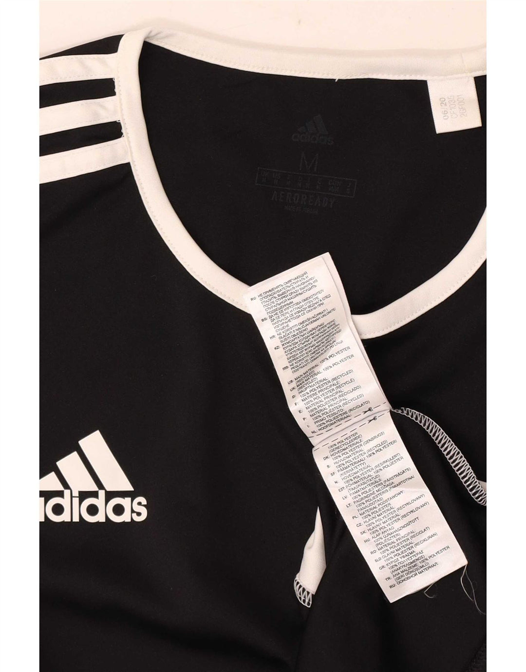 Мужская футболка Adidas Aeroready, средний черный полиэстер
