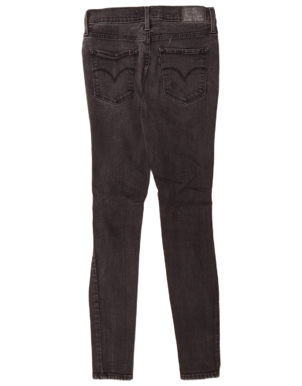 Женские джинсы суперскинни Levi's 720 со средней посадкой W27 L30 серого цвета, хлопковый гранж