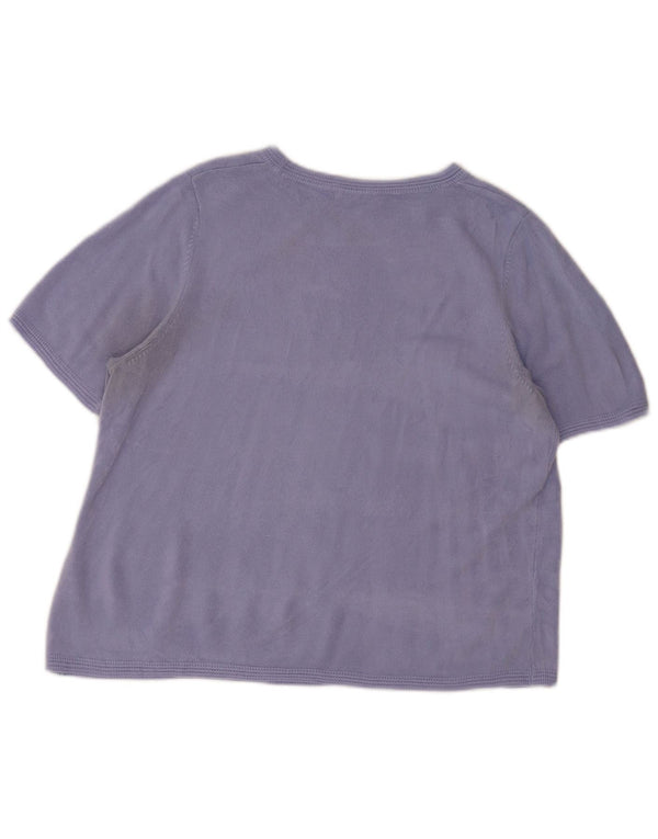 Женский джемпер с круглым вырезом Marks & Spencer UK 18 XL Фиолетовый