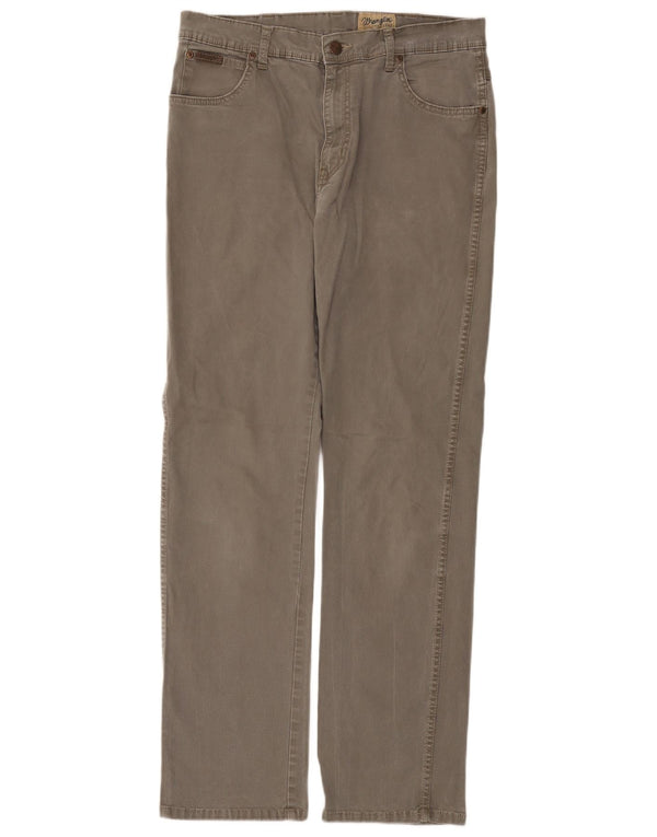 Мужские прямые повседневные брюки Wrangler Texas Stretch W34 L32, серый хлопок