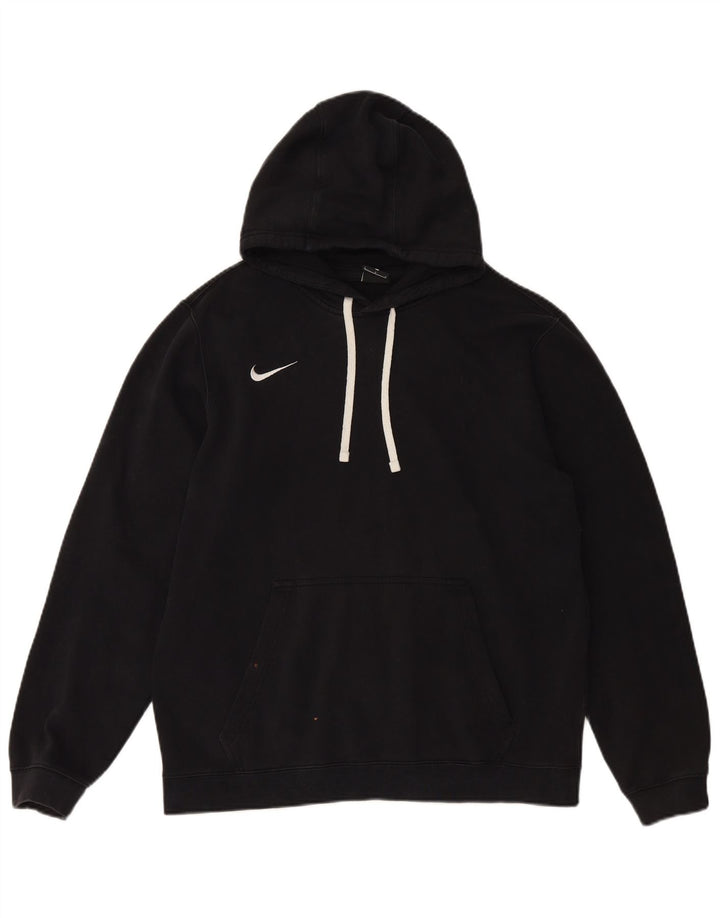 Мужской джемпер с капюшоном NIKE, большой размер, черный хлопок