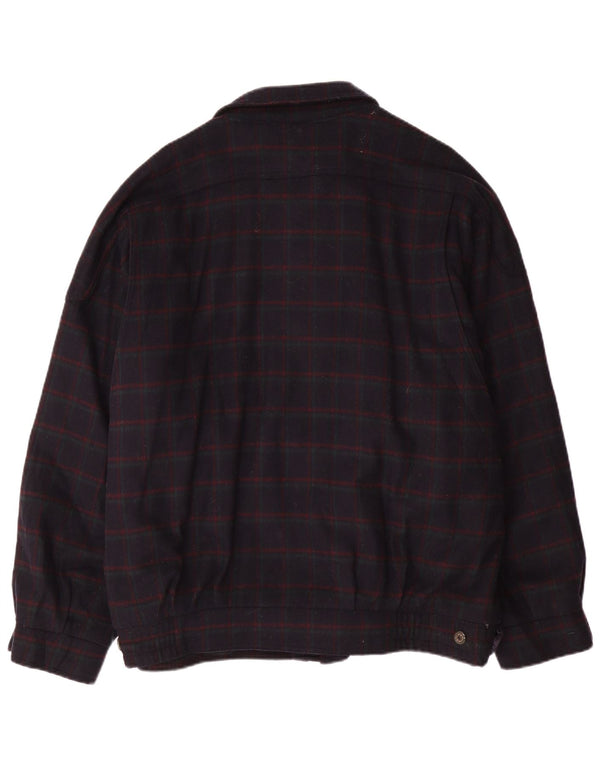 Мужская куртка-бомбер BUSCH UK 42 XL темно-синяя шерстяная клетка