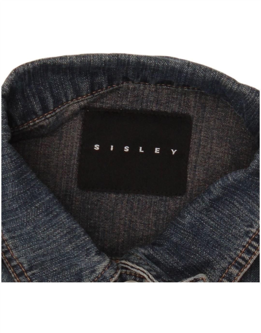 Женская джинсовая куртка Sisley UK 14, большая синяя, хлопок