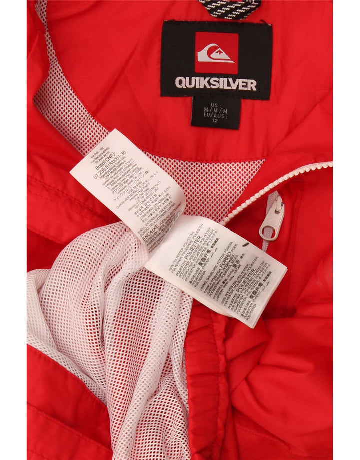 Дождевик с капюшоном Quiksilver для мальчиков 11–12 лет, средний красный полиэстер