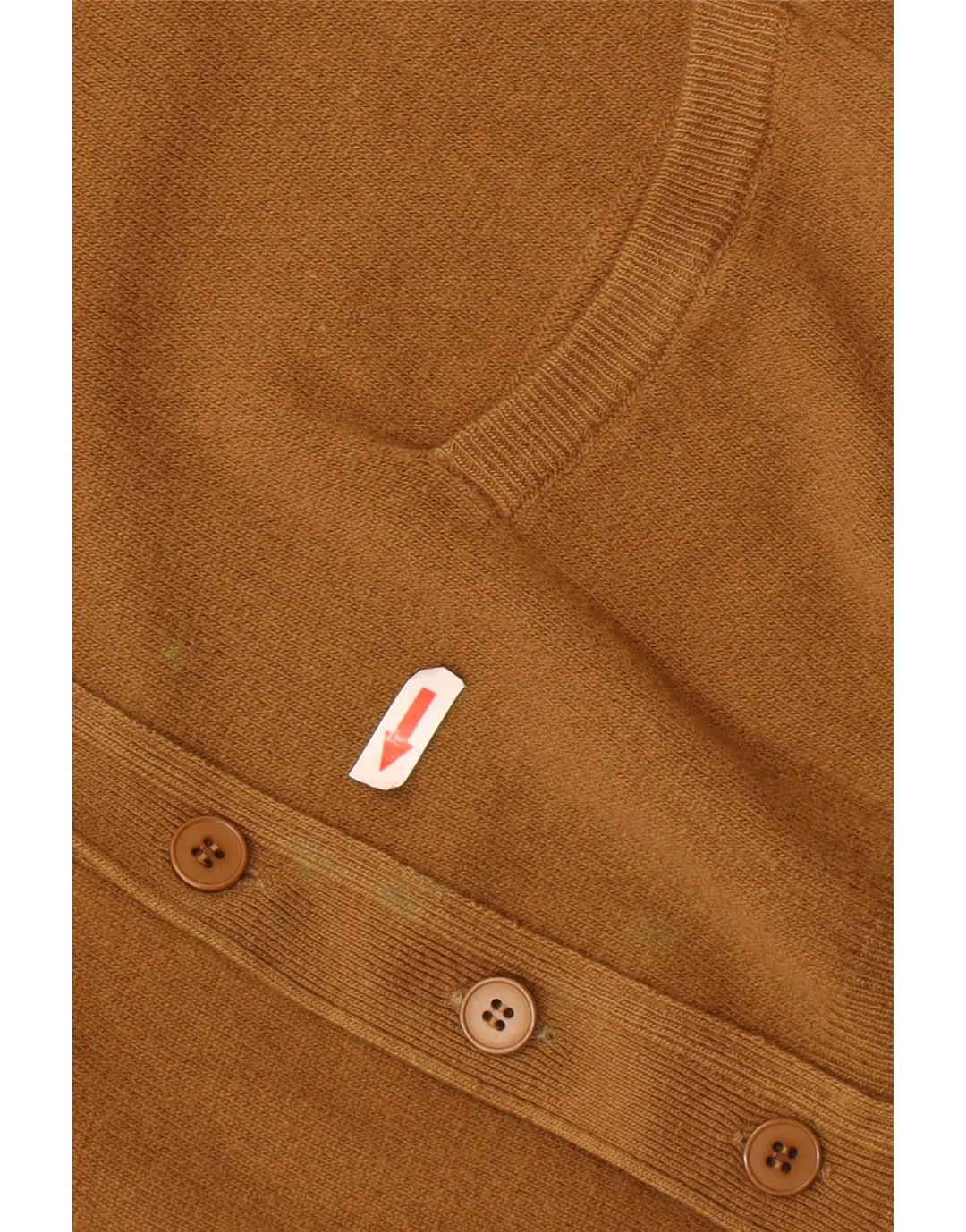 Мужской кардиган BENETTON IT 48 Средний Коричневый из овечьей шерсти