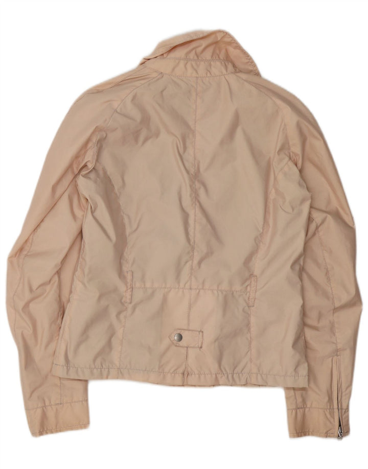Байкерская куртка Belstaff для девочек 13–14 лет, розовая нейлоновая