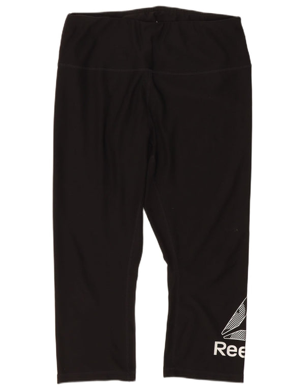 Женские леггинсы-капри Reebok UK 14, большие черные