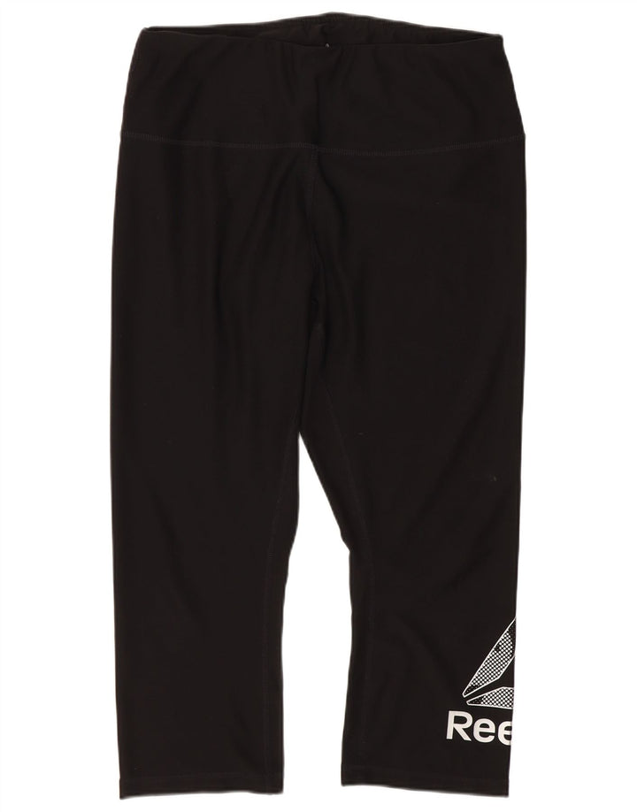 Женские леггинсы-капри Reebok UK 14, большие черные