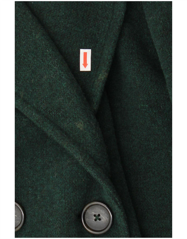 Женское двубортное пальто Marks & Spencer UK 20 2XL зеленое шерстяное