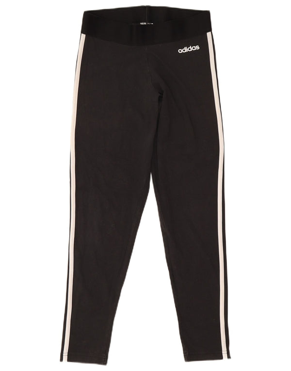 Женские леггинсы Adidas UK 12/14, средний черный хлопок, черный