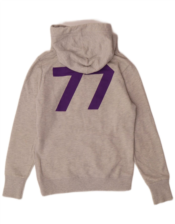 Женский джемпер с капюшоном Superdry UK 12, средний серый хлопок