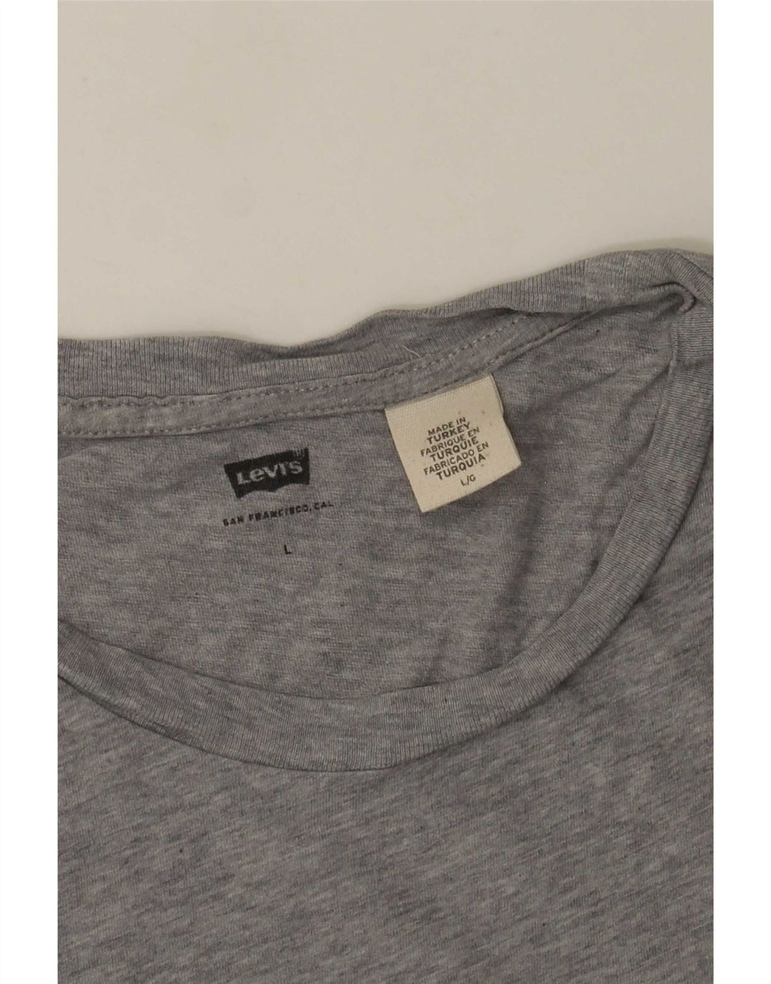 Мужская футболка с рисунком Levi's, верхняя часть, большая, серая