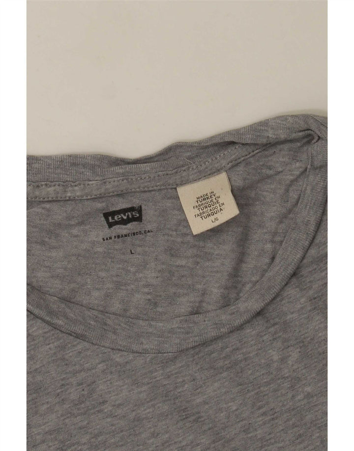 Мужская футболка с рисунком Levi's, верхняя часть, большая, серая