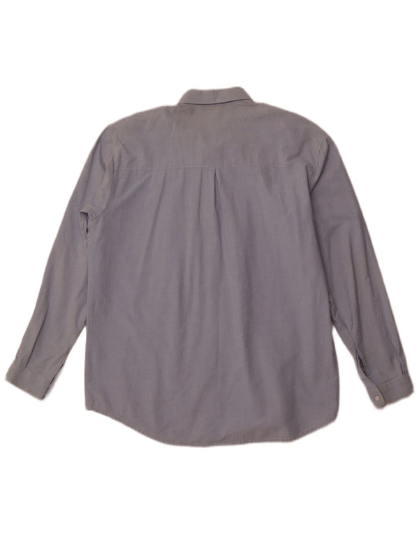 ВИНТАЖНАЯ женская рубашка UK 18 XL, синяя хлопковая с цветочным принтом в стиле ретро