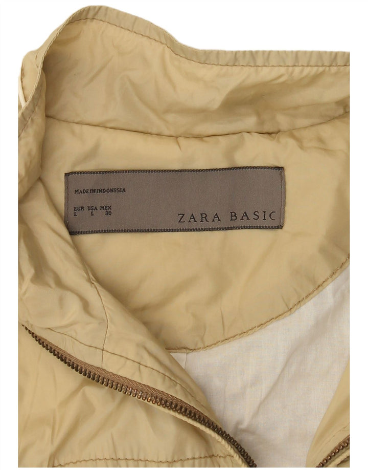 Женская куртка Zara UK 14, большая, бежевая