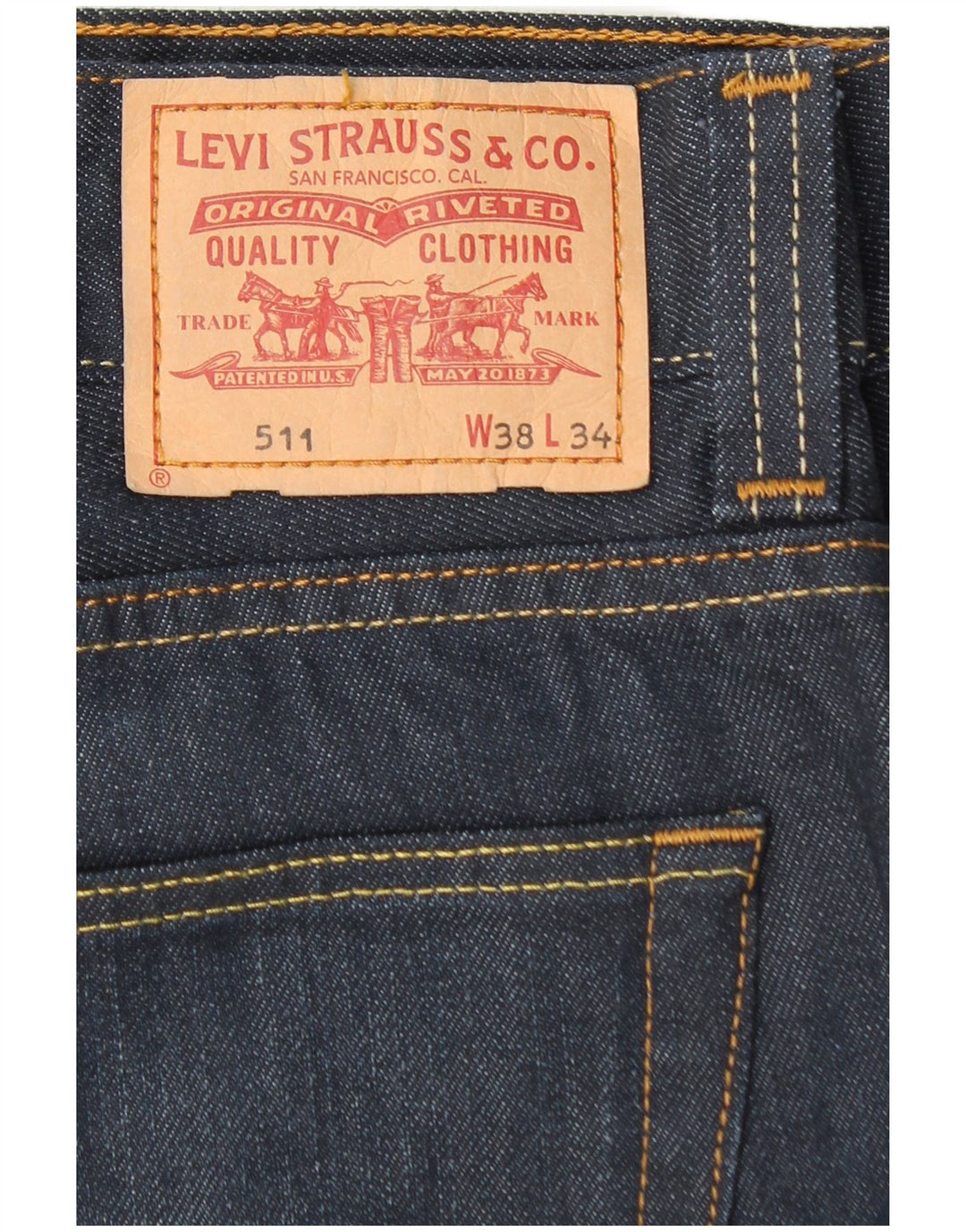 Мужские джинсы Levi's Slim 511 W38 L31 темно-синие, хлопок