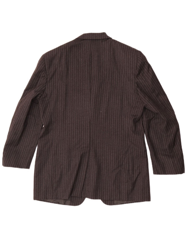 Мужской пиджак Cerruti 1881 на 3 пуговицах IT 52 XL, серая шерсть в полоску