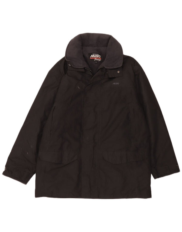 Мужская парка Musto с капюшоном UK 38, средний черный полиэстер