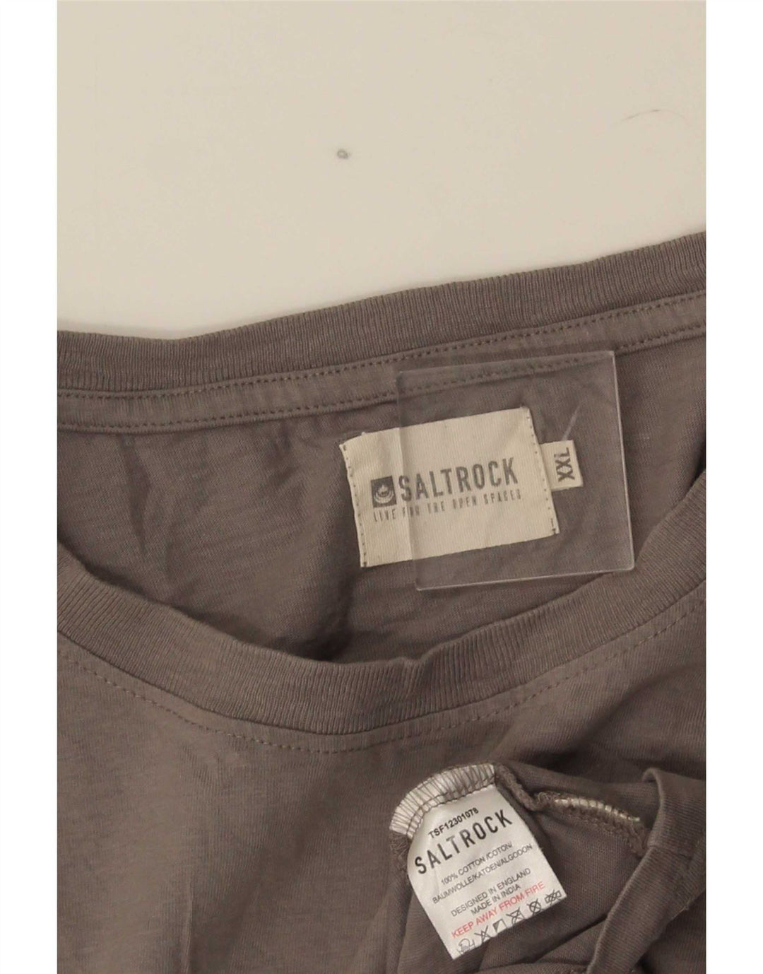 Мужская футболка Saltrock с рисунком, 2XL, серая, хлопок