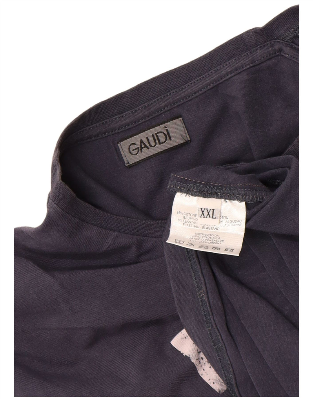 Мужской топ с рисунком Gaudi с длинным рукавом 2XL, темно-синий, хлопок