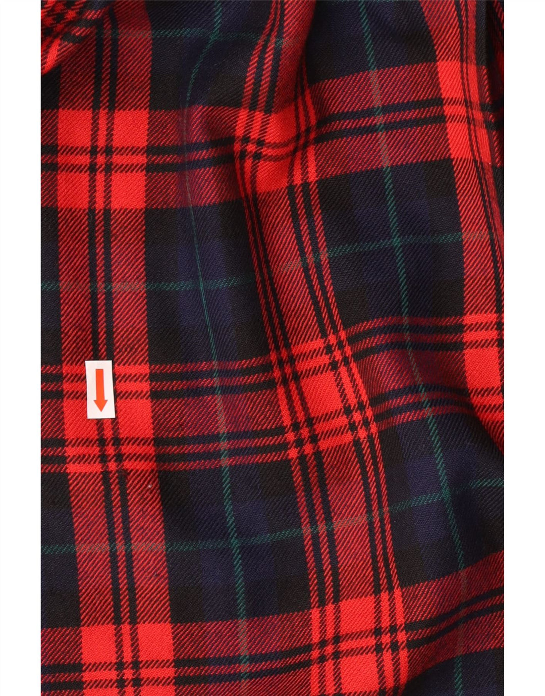 Винтажная женская плиссированная юбка-нож IT 42 Medium W28 Красная клетка из натуральной шерсти