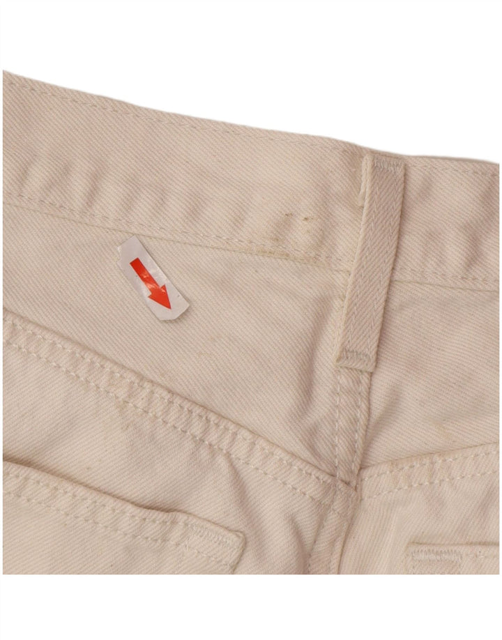 Мужские укороченные прямые джинсы Levi's 501 W26 L26 Off White Cotton