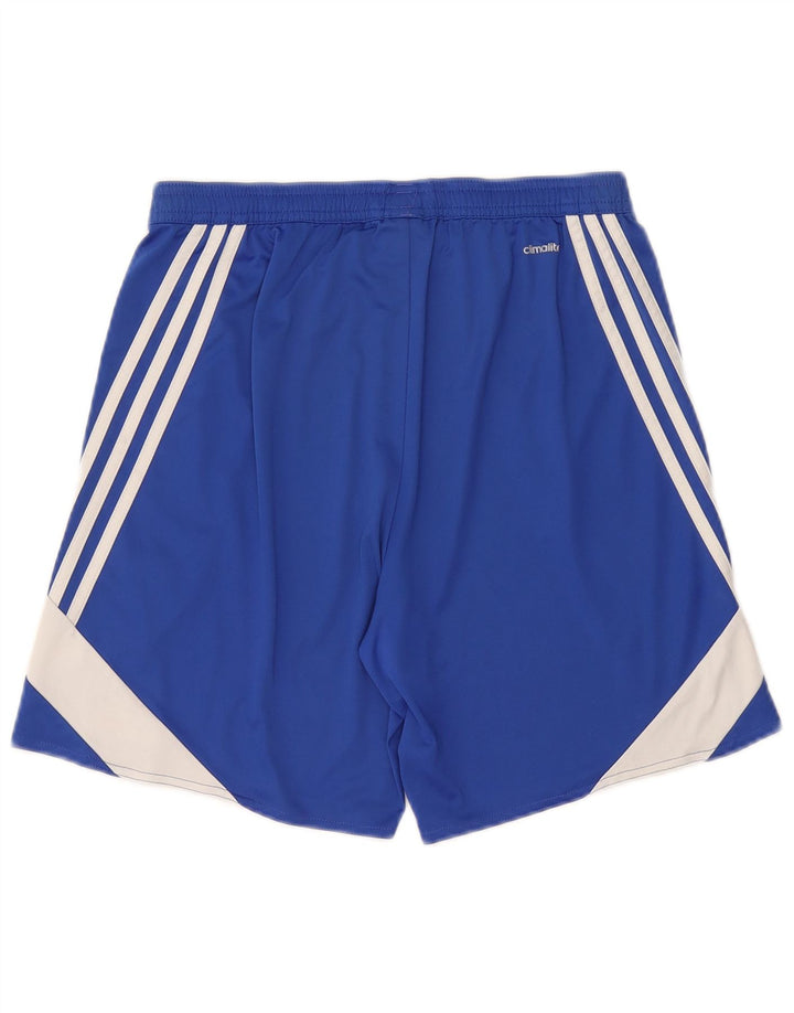 Мужские спортивные шорты Adidas Climalite, средний синий, полиэстер с цветными блоками