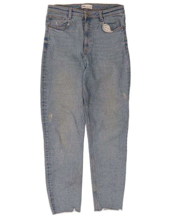 Женские потертые джинсы скинни Zara EU 40 Medium W30 L27, синий хлопок