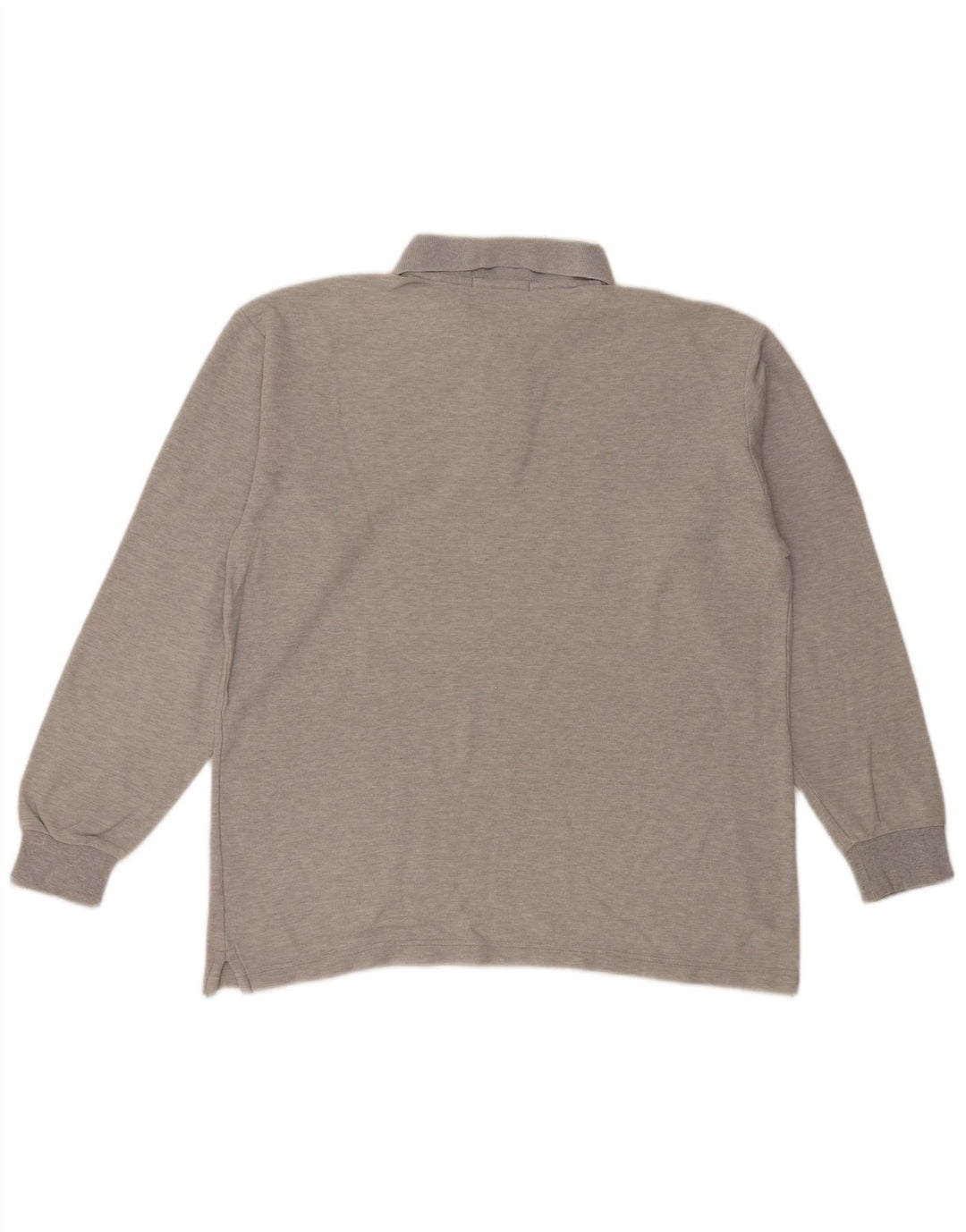 FILA Mens Long Sleeve Polo Shirt IT 48 Medium Grey Cotton