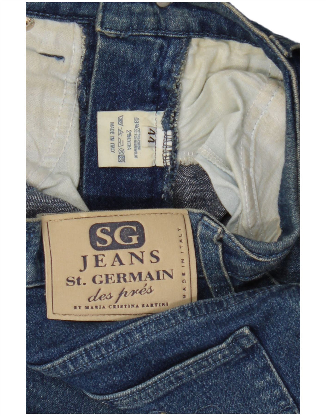 Женские зауженные джинсы St. Germain IT 44 Medium W27 L29 Синий хлопок