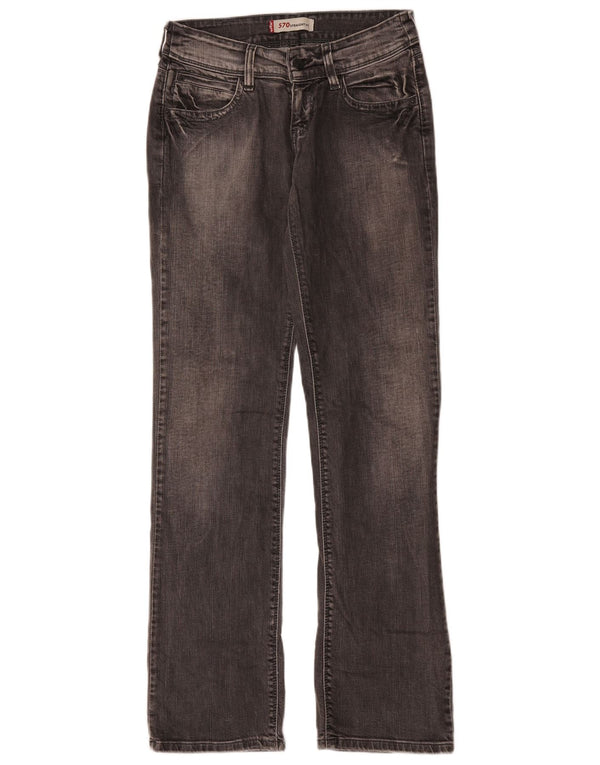 Женские прямые джинсы Levi's 570 W28 L31 серого цвета, хлопок