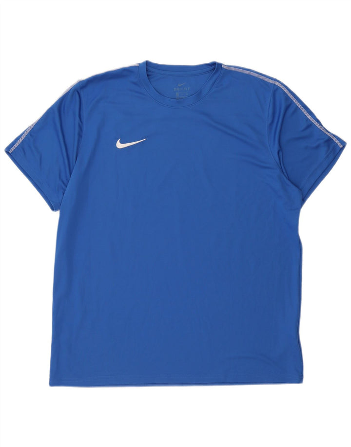 Мужская футболка Nike Dri Fit 2XL, синий полиэстер