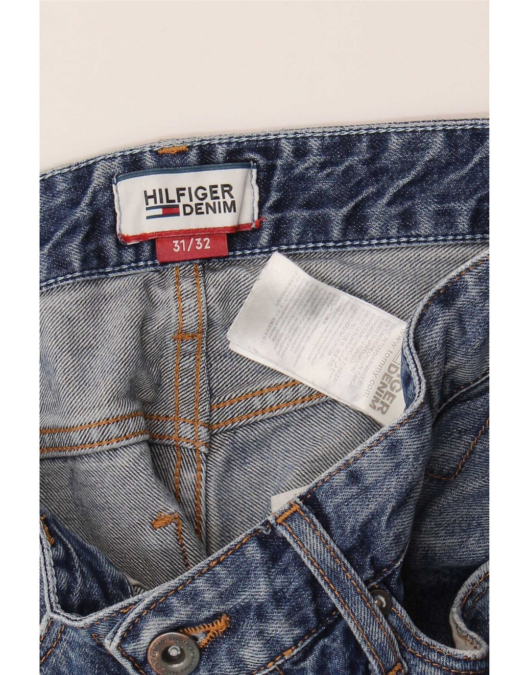 Мужские прямые джинсы Tommy Hilfiger W31 L32, синий хлопок