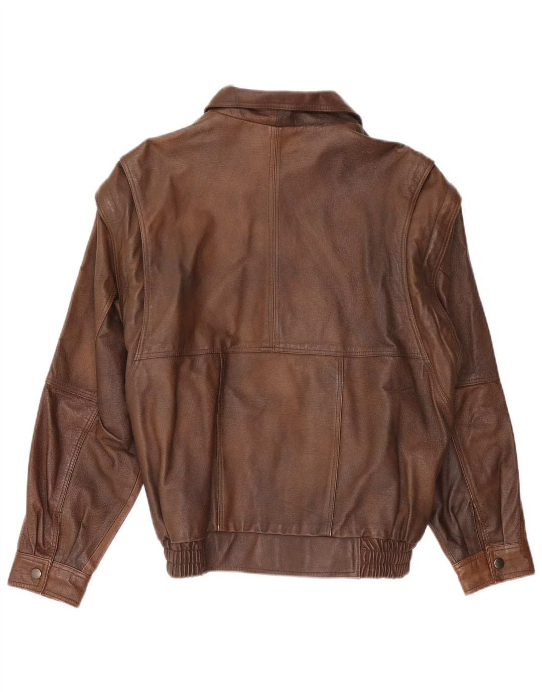 Винтажная мужская кожаная куртка UK 38 Средне-коричневая кожаная ретро