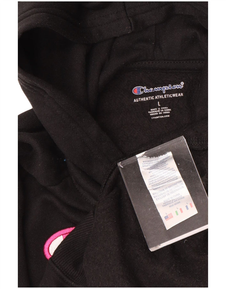 Джемпер с капюшоном CHAMPION для девочек 11–12 лет, большой черный