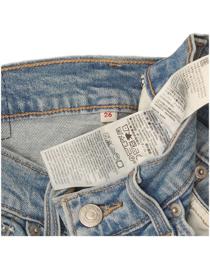Женские джинсовые шорты Levi's W26, маленькие синие, хлопок