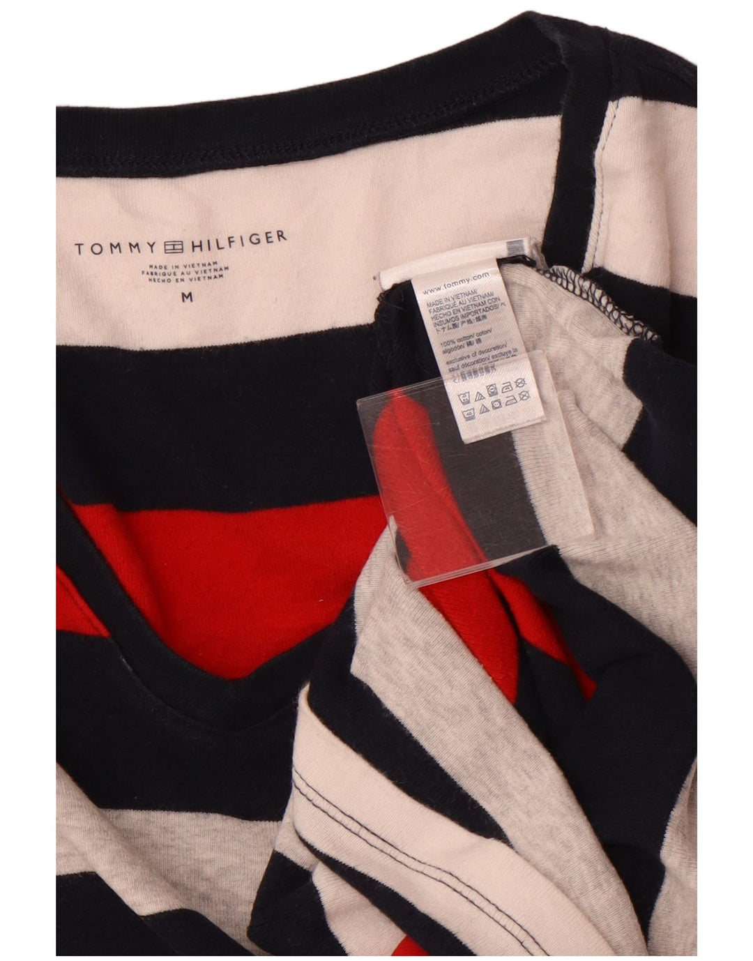 TOMMY HILFIGER Женская футболка Top UK 12 Medium Разноцветная полоска