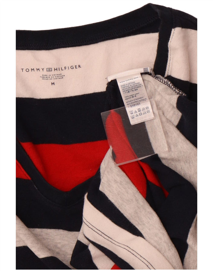 TOMMY HILFIGER Женская футболка Top UK 12 Medium Разноцветная полоска