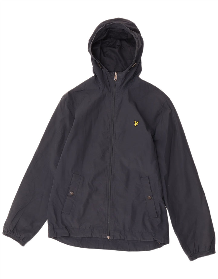 Мужская дождевик с капюшоном Lyle & Scott UK 38 средний темно-синий