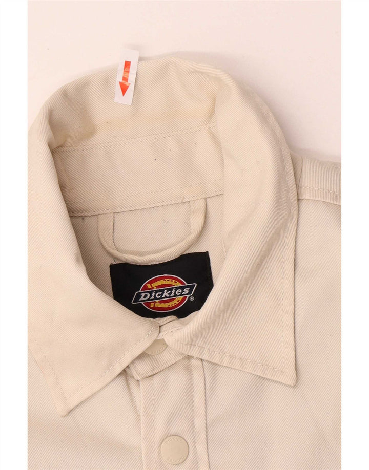 Мужская джинсовая куртка из шерпа Dickies UK 36, маленькая, бежевый, полиэстер
