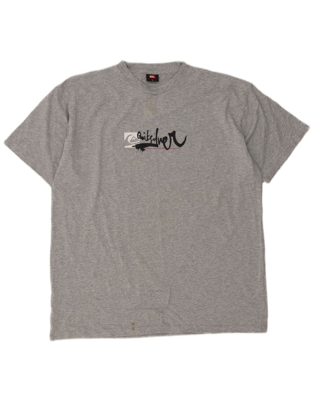 Мужская футболка с рисунком Quiksilver, большая серая