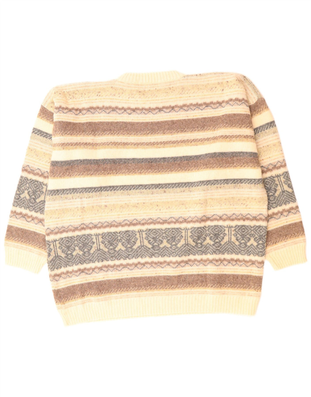 СТ. Мужской джемпер с круглым вырезом BERNARD, размер 44/46 XL, бежевый Fair Isle
