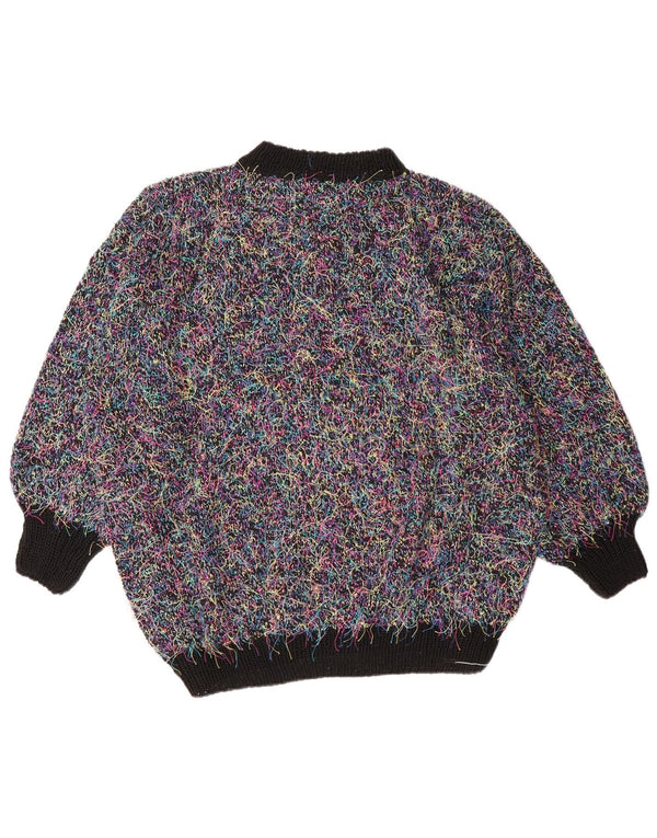 Vintage Womens Oversized Turtle Neck Jumper Sweater UK 18 XL Multicoloured