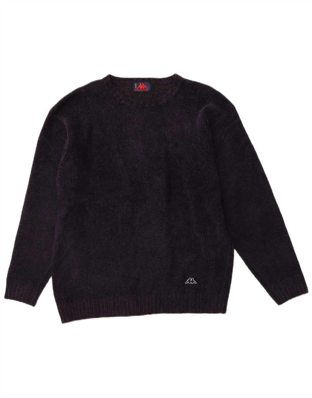 Мужской свитер KAPPA с круглым вырезом, большой, темно-синий, акрил